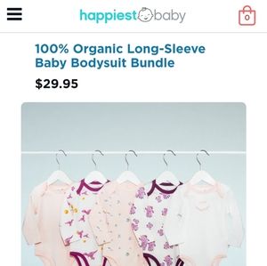Happiest Baby 0-3 mo 5 pack long sleeve onesies BRAND NEW